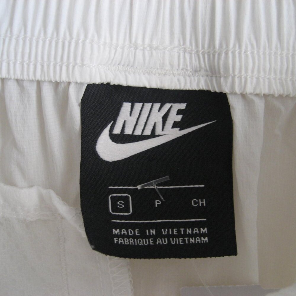 Nike Air Max Windbreaker Track Jogger Pants with Mesh Swoosh, White, Size Small - Picture 10 of 13